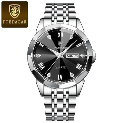 POEDAGAR Men's Luxury Stainless Steel Watch - Komely