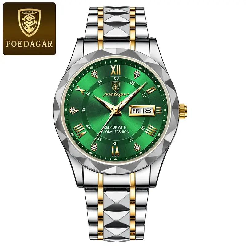 POEDAGAR Men's Luxury Stainless Steel Watch - Komely