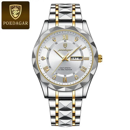 POEDAGAR Men's Luxury Stainless Steel Watch - Komely