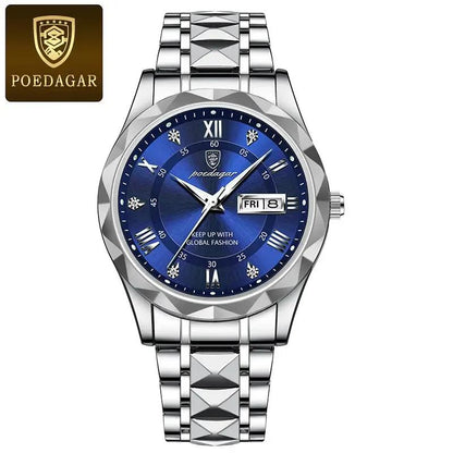 POEDAGAR Men's Luxury Stainless Steel Watch - Komely